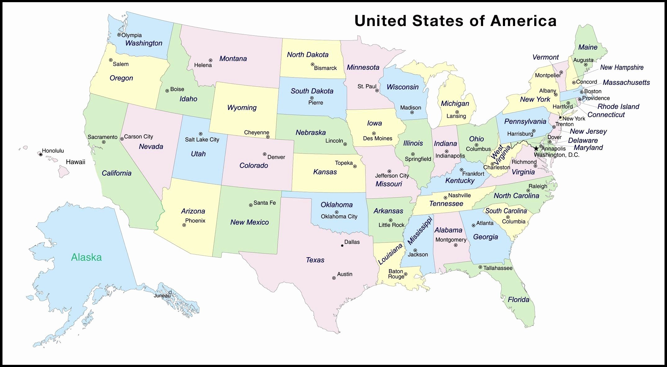 United States Map With State Capitals Printable Fresh Blank Us Map - Printable Us Map With States And Capitals