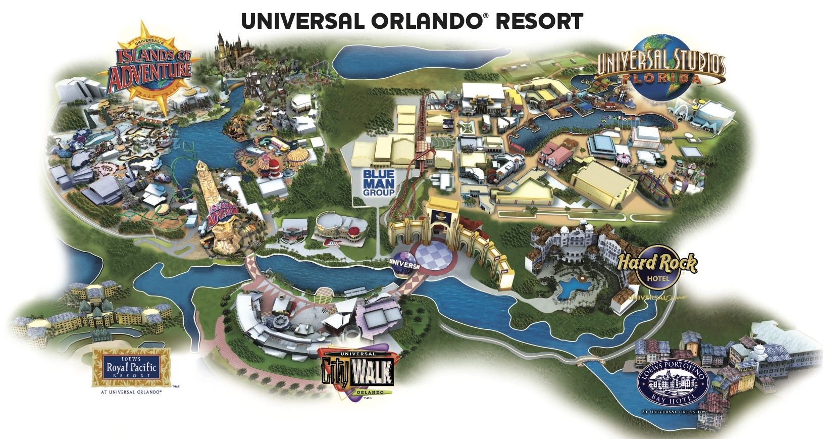 Universal Resort Map. Staying At Hard Rock Hotel Means You're Close - Map Of Universal Florida Hotels