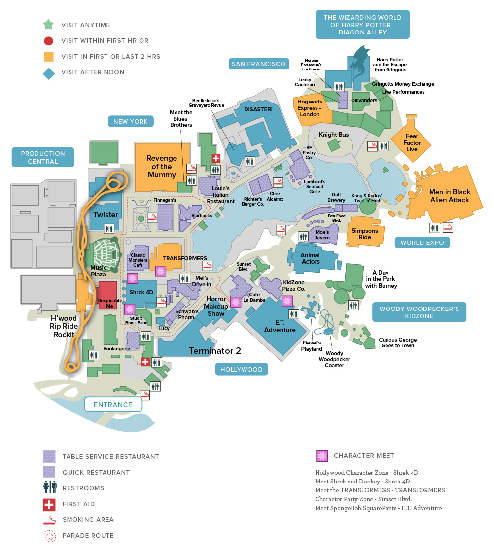 Universal &amp;amp; Seaworld Orlando Touring Plans - Seaworld Orlando Map 2017 Printable