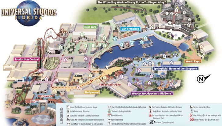 Universal Studios Florida Map 2017