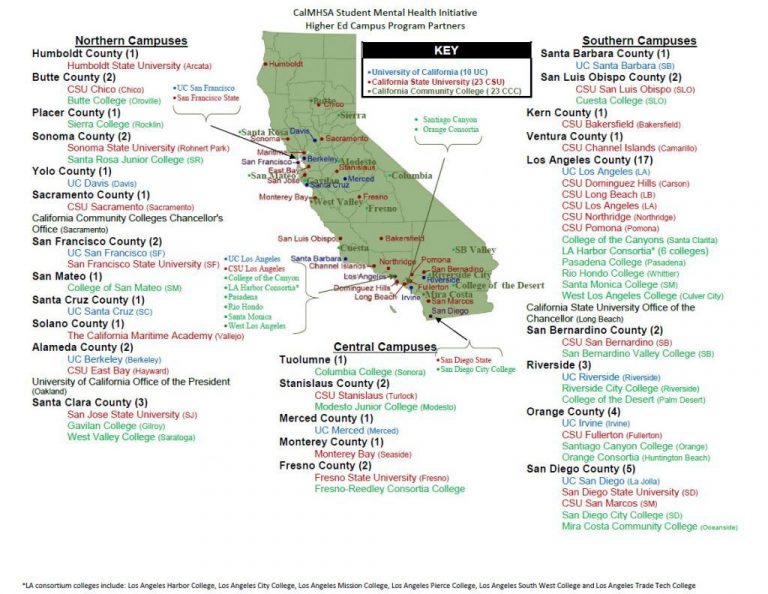 Universities In Northern California Map Klipy Colleges In