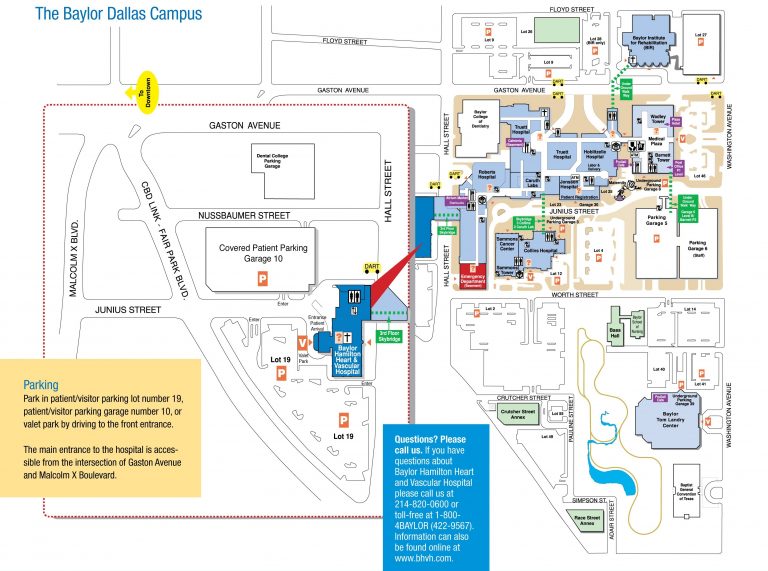 University Baylor Campus Map Waco Baylor Hospital Dallas Texas Map 768x571 