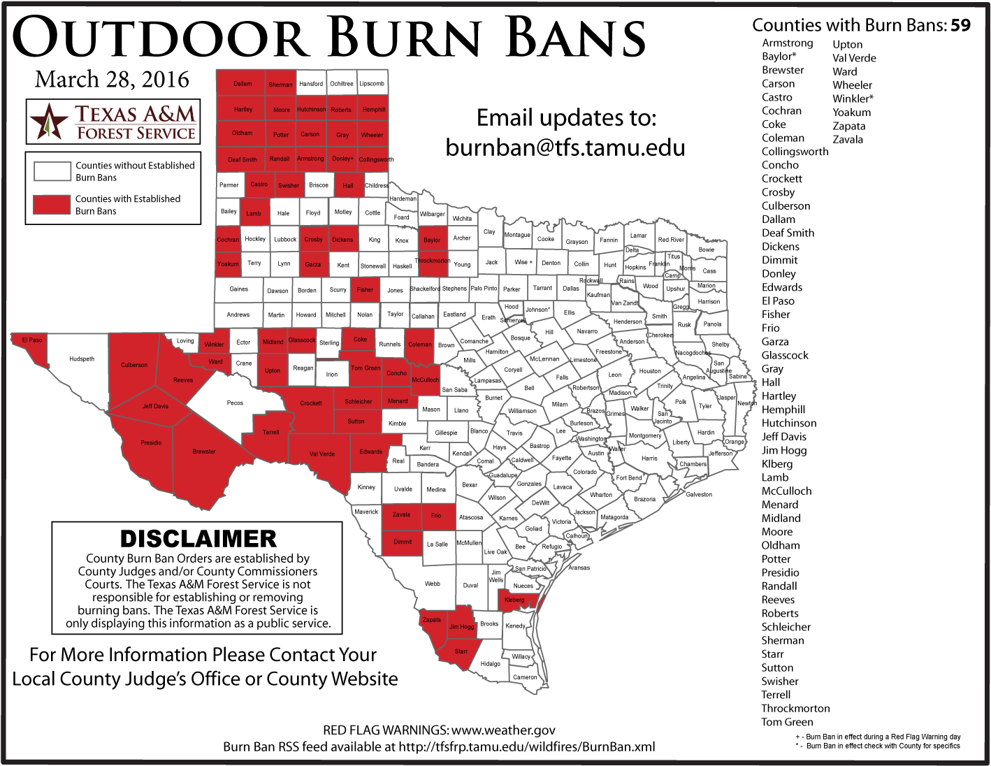 Updated Burn Ban Map For West Texas - Burn Ban Map Of Texas