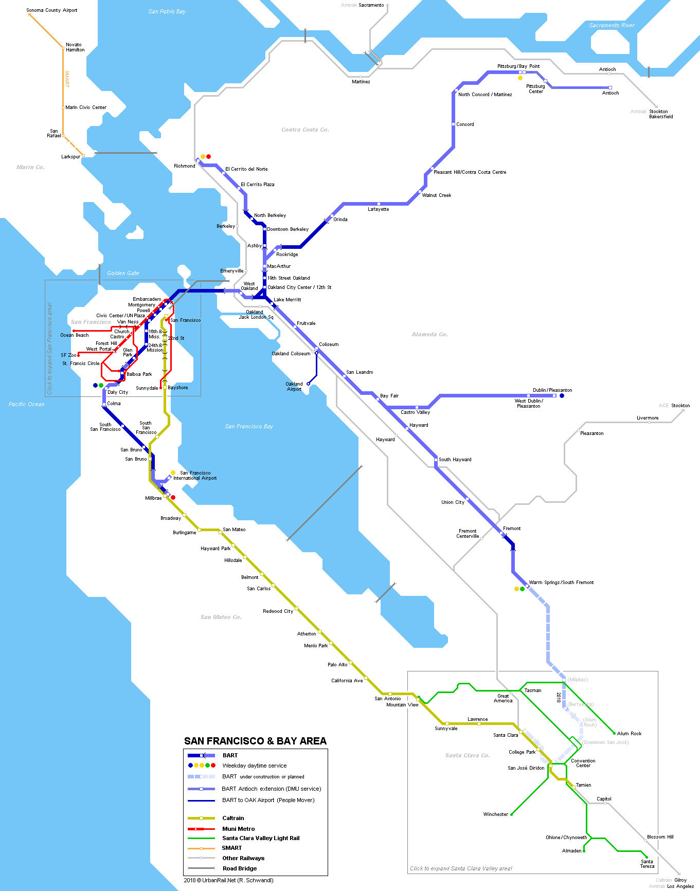 Urbanrail &amp;gt; North America &amp;gt; Usa &amp;gt; California &amp;gt; San Francisco - California Metro Map