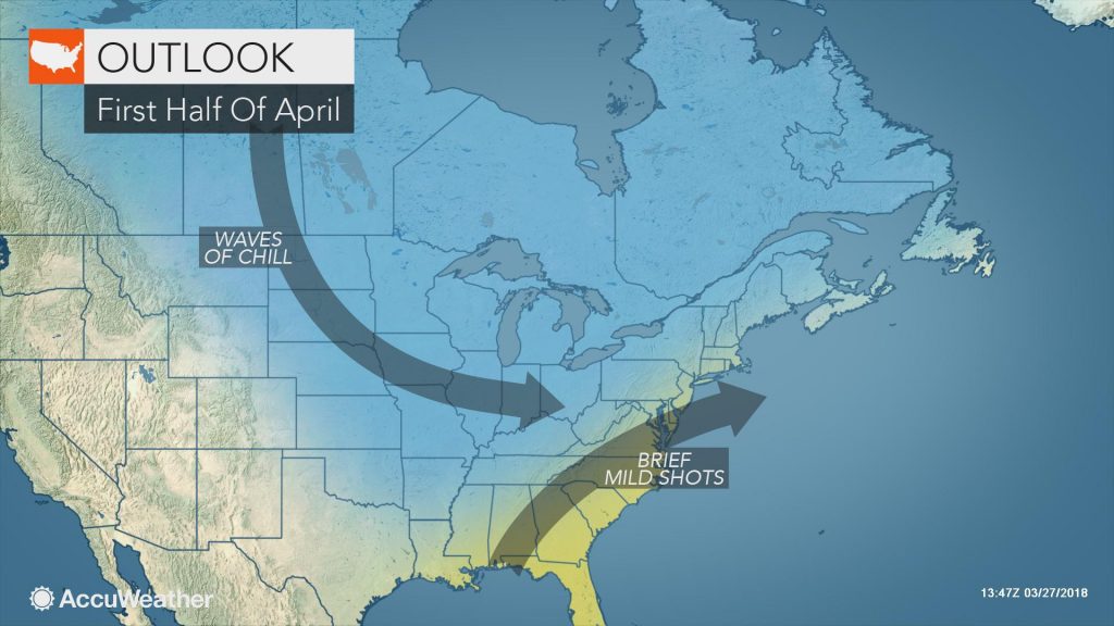 Us Allergy Map Chilly Air To Strike Back At Times In Early April ...