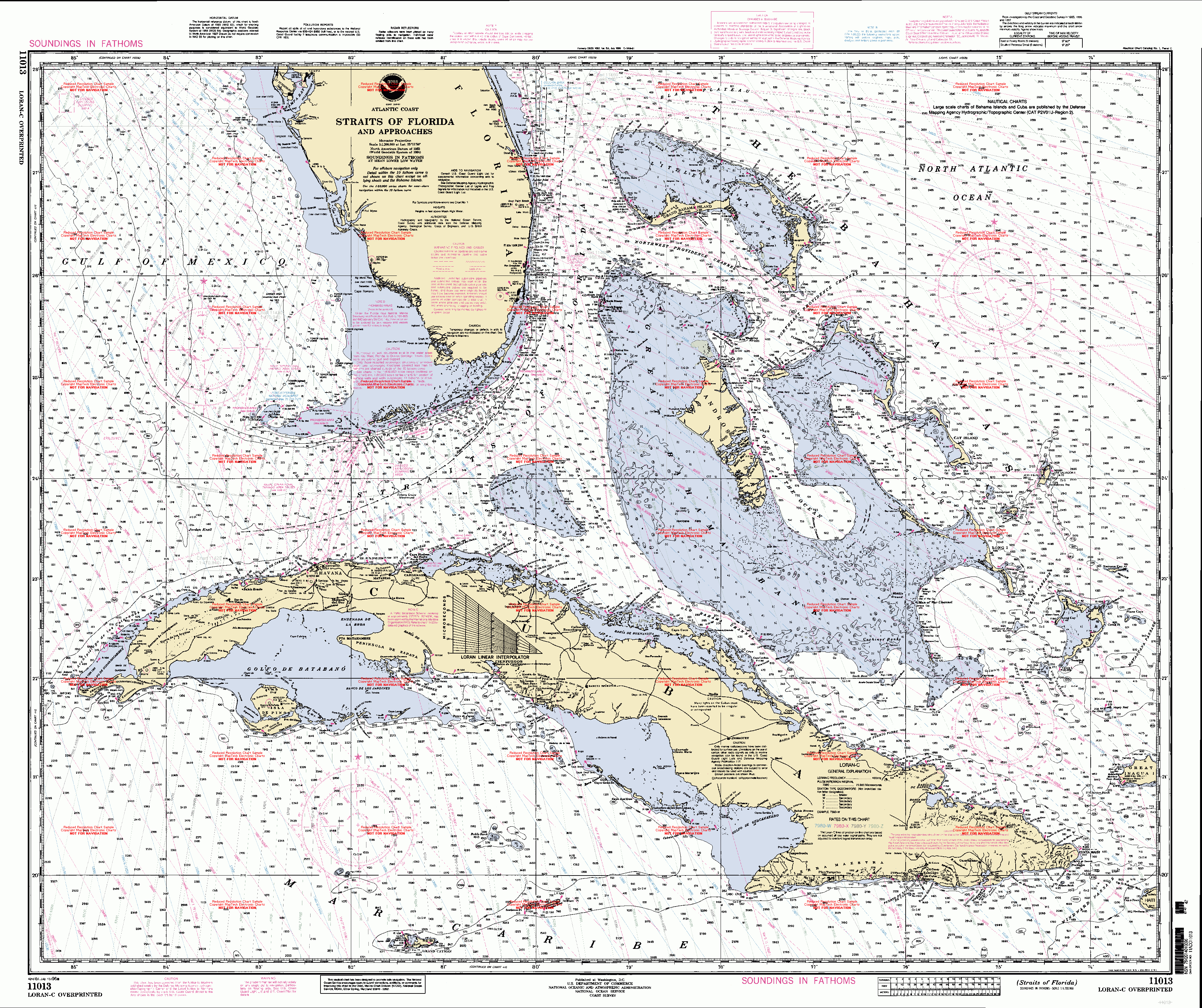 Us Charts | Ocean-Pro Weather - Atlantic Sailing Routes - Ocean Depth Map Florida