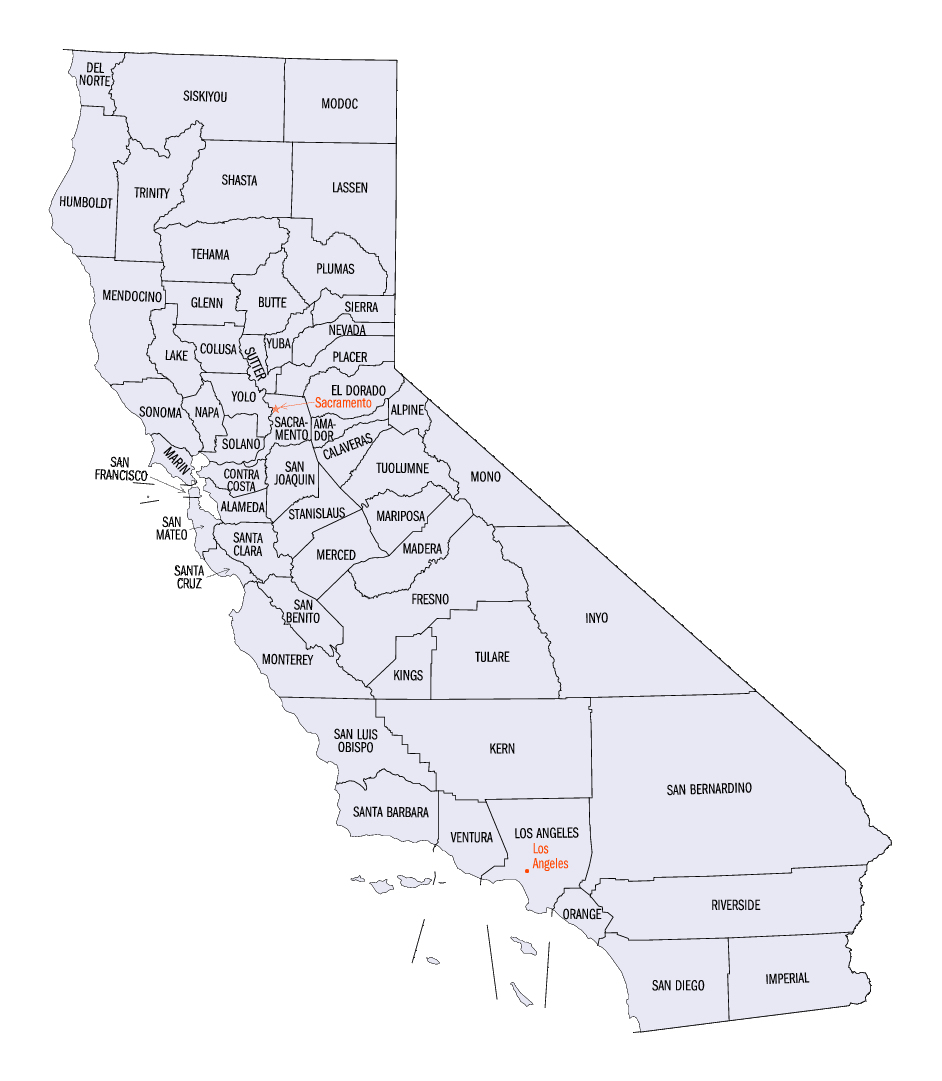 Us Cnty Maps Htm California State Map Where Is Vernon California On - Vernon California Map