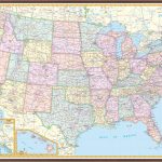 Us Interstate Wall Map – Kappa Map Group   Florida Wall Maps For Sale