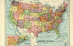 Us Map Of States Printable Usa Map 1930S Vintage United States Map - United States Travel Map Printable