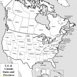 Us Map With Cities Printable Us Political Map New Us Map Quiz   Blank Us And Canada Map Printable