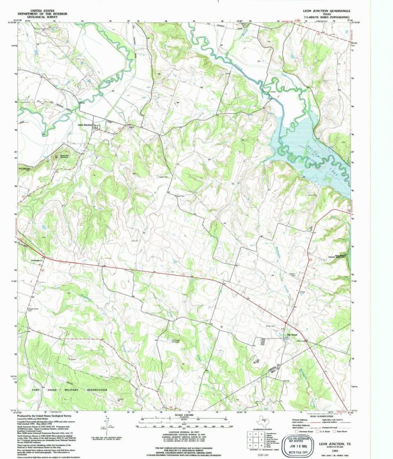 Texas State Plane Coordinate System Map