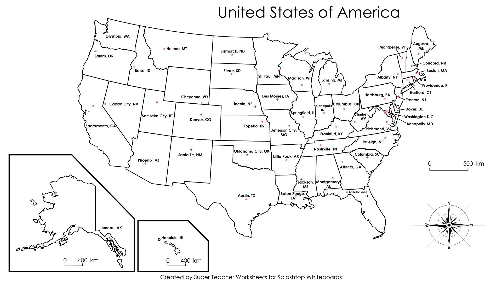 Us Map With State And Capitol States Capitals Unique Printable Map - Printable Us Map With States And Capitals