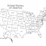 Us Map Without State Names Printable Coloring Map Us And Canada   Printable Children's Map Of The United States