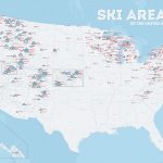 Us Ski Areas Poster Maps Of California California Ski Resort Map   Southern California Ski Resorts Map