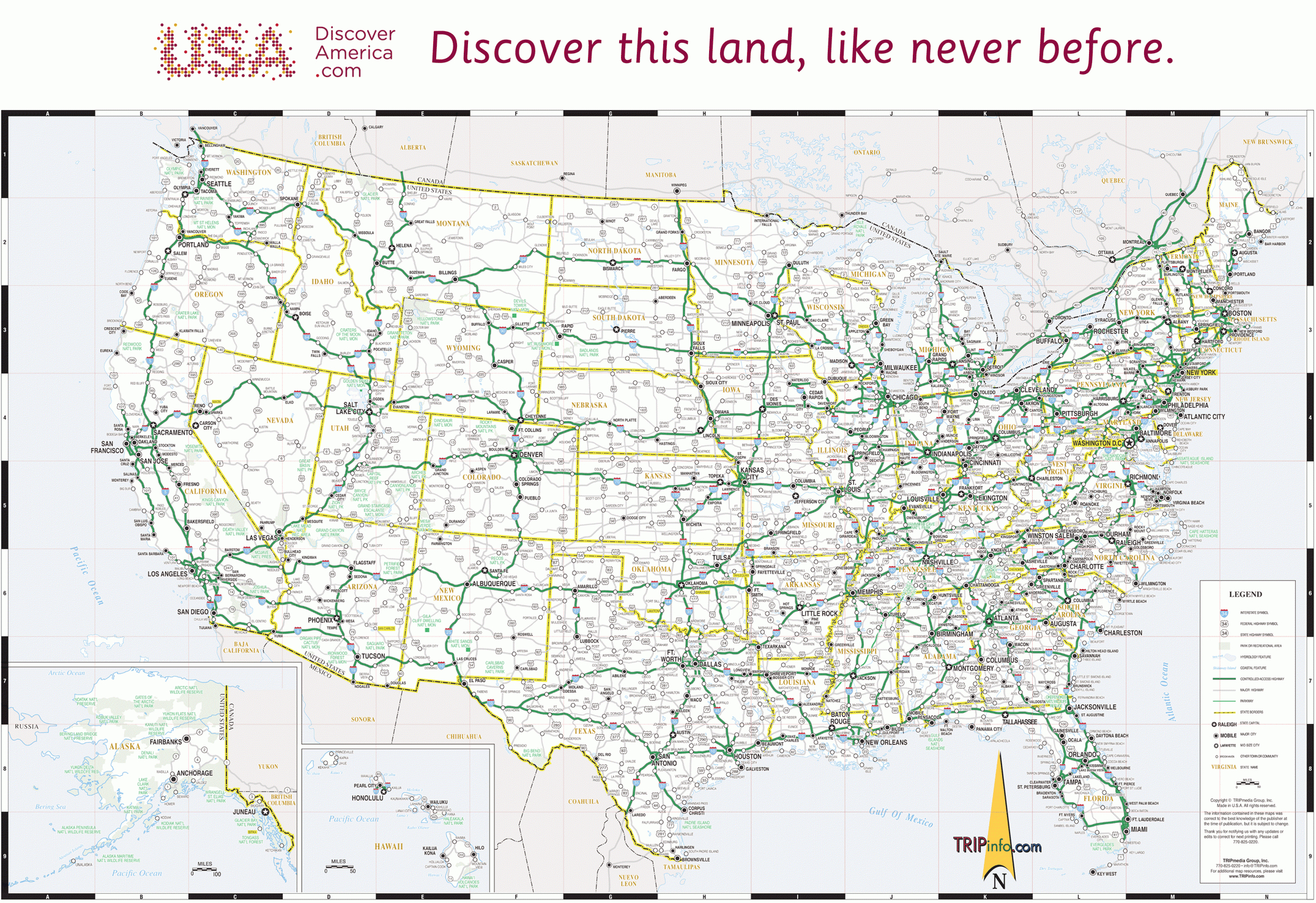 Usa Map - Printable Road Maps By State