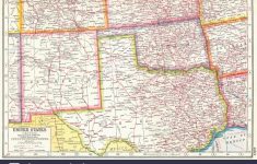 Usa South Centre: New Mexico Oklahoma North Texas. Harmsworth, 1920 - Texas New Mexico Map