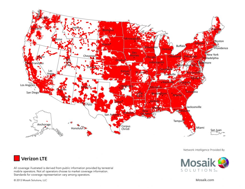 Verizon 4g Coverage Map Florida Printable Maps Gambaran