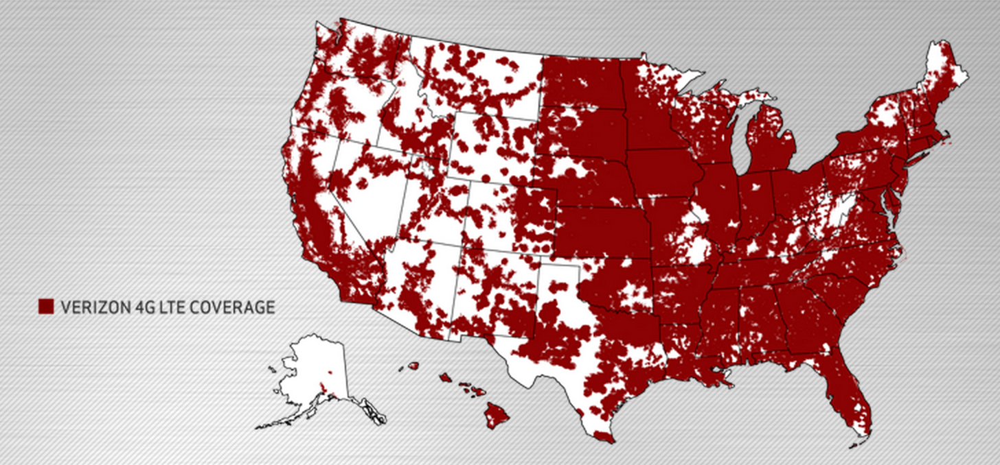 Verizon Triples Lte Capacity In 4G War Against At&amp;amp;t - Nbc News - Verizon Lte Coverage Map California