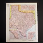 Vintage 1960 Texas Map / Map Wall Art / Office Decor / Texas | Etsy   Texas Map Wall Art