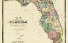 Vintage Florida Map - 1870 - Antique Florida Map