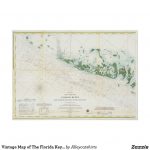 Vintage Map Of The Florida Keys (1859) 2 Poster | Pinterest   Florida Keys Map Poster