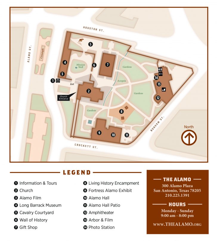 Visitor Map - Map Of The Alamo San Antonio Texas - Printable Maps