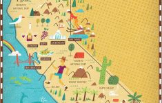 Waitrose Magazine | The Best Illustrated Maps | California Map - Illustrated Map Of California