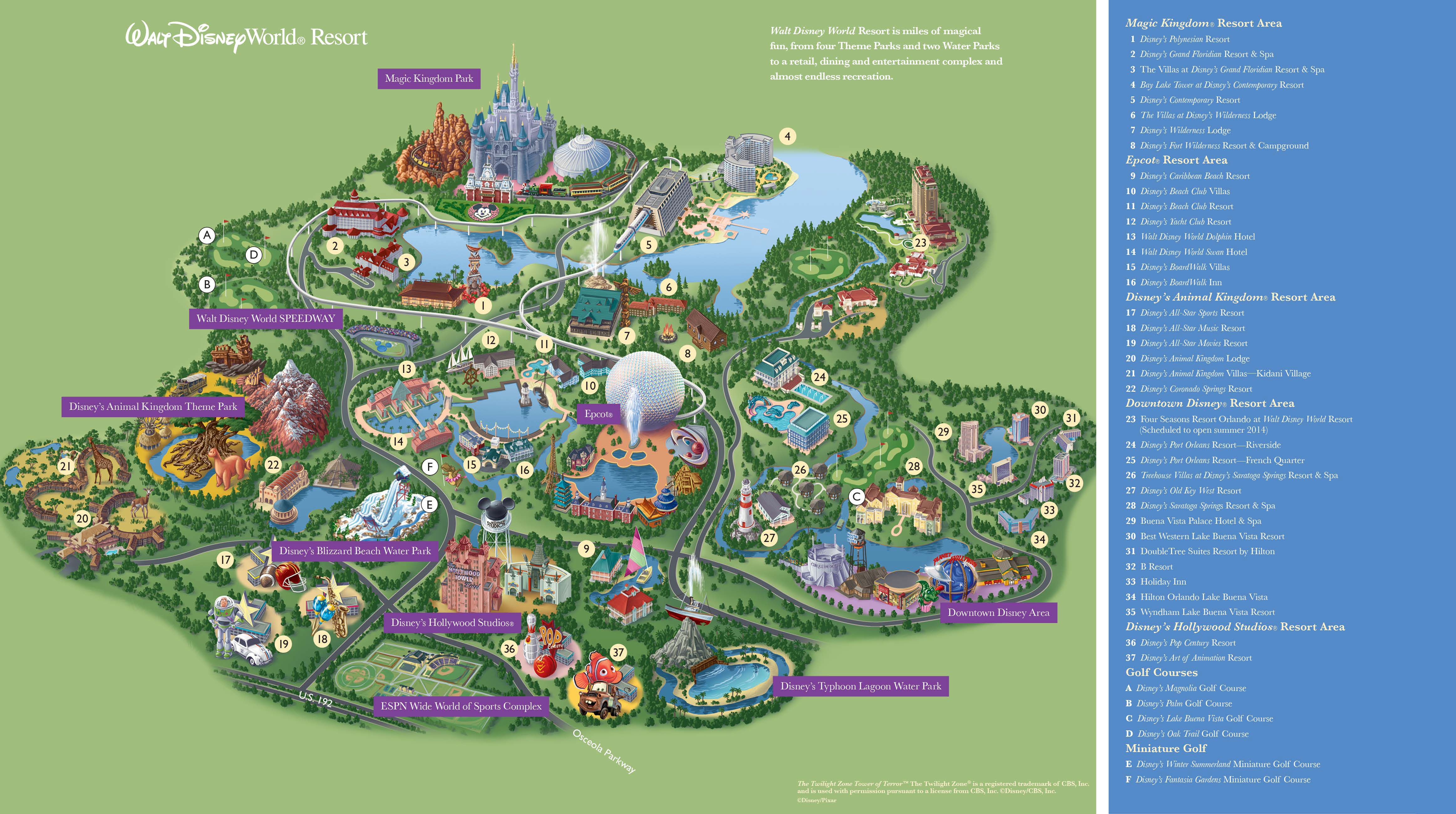 Walt Disney World Maps - Parks And Resorts In 2019 | Travel - Theme - Map Of Florida Showing Disney World