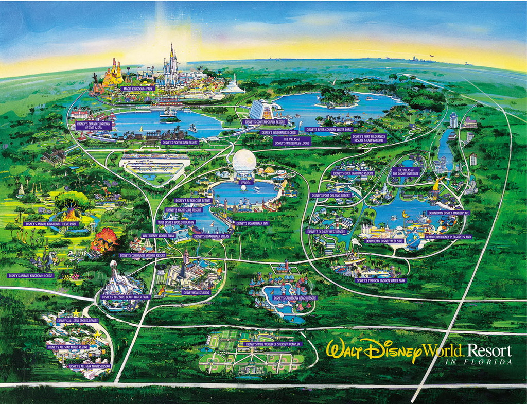 Walt Disney World Vacation Planning Video From 1995 – Travelivery® - Disney Orlando Florida Map