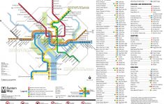 Washington Dc Map - Metrorail Metro Lines Transit (Subway - Printable Metro Map Of Washington Dc