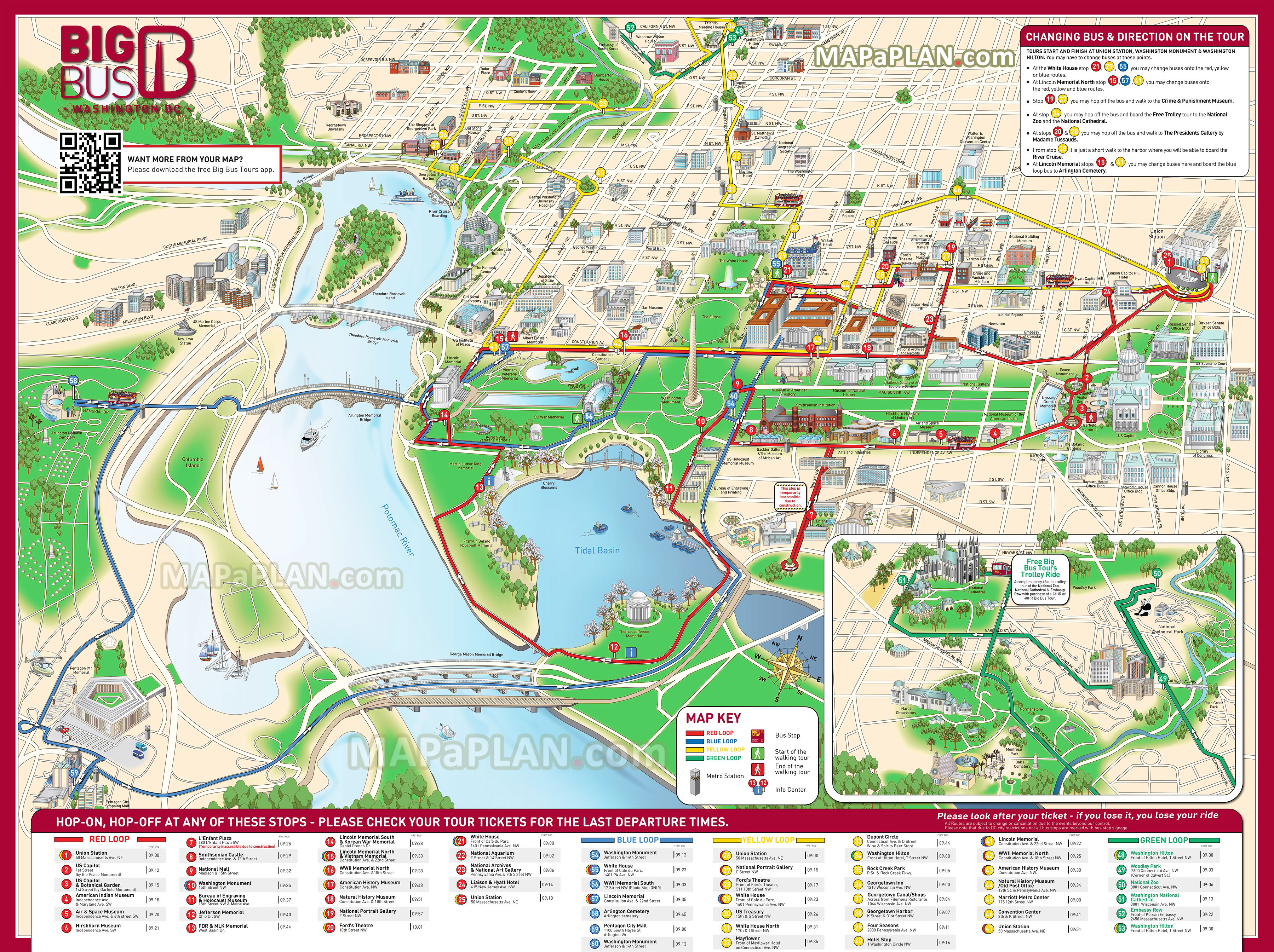Washington Dc Maps - Top Tourist Attractions - Free, Printable City - Printable Walking Map Of Washington Dc