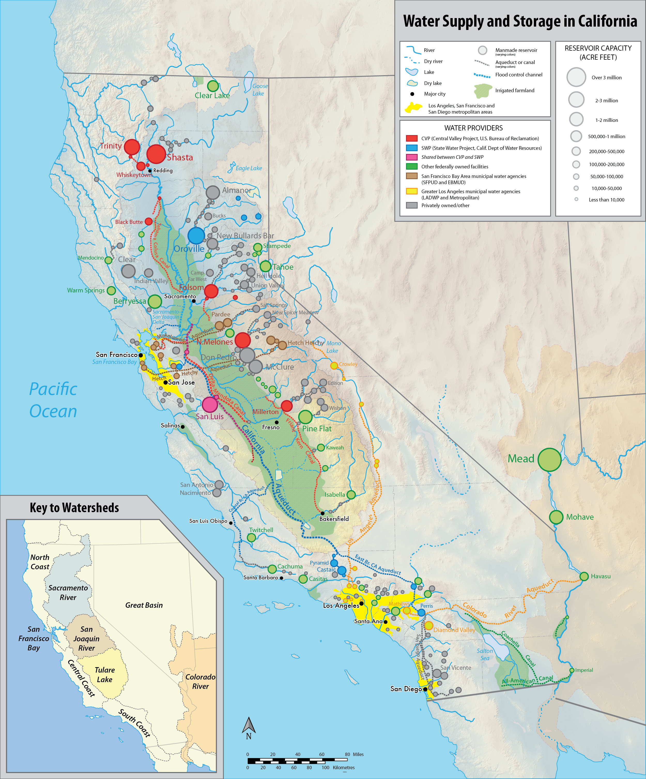 Water In California - Wikipedia - Best Western California Map