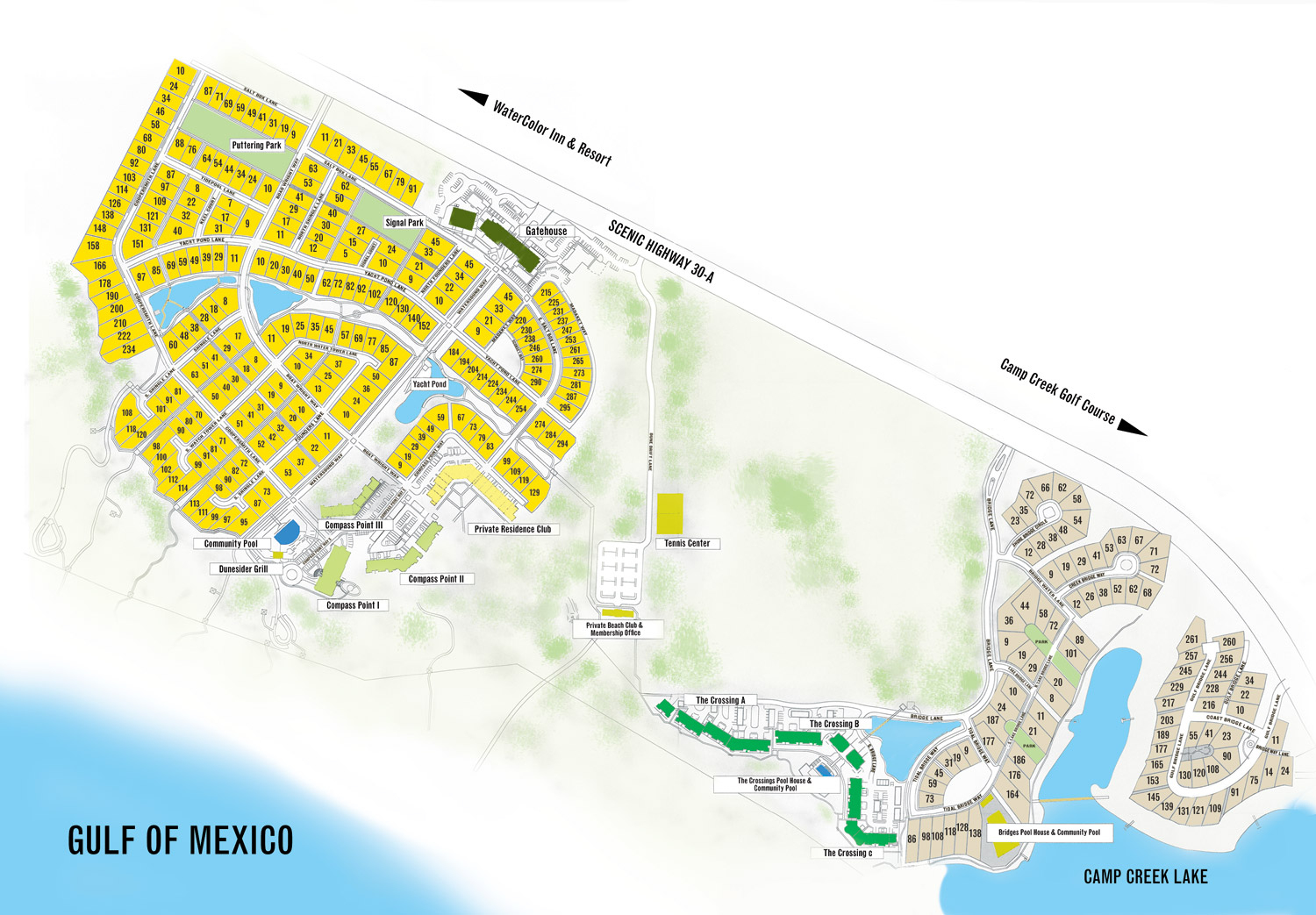 Watersound Florida Map | Beach Group Properties - Alys Beach Florida Map