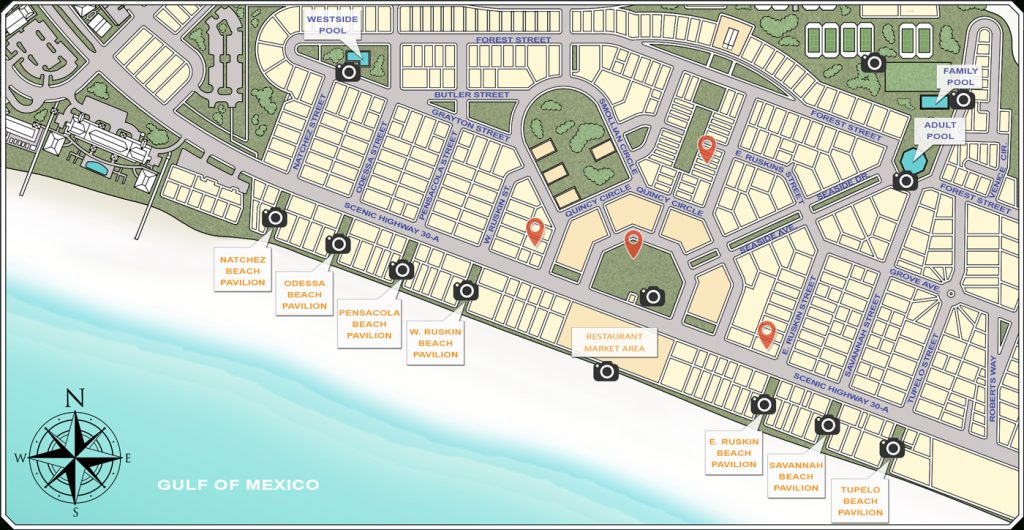 Website - Seaside Sample Map - Seagrove Florida Map | Printable Maps