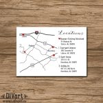 Wedding Invitation Map And Directions Card Chic, Classy, Fresh   Printable Map Directions For Invitations