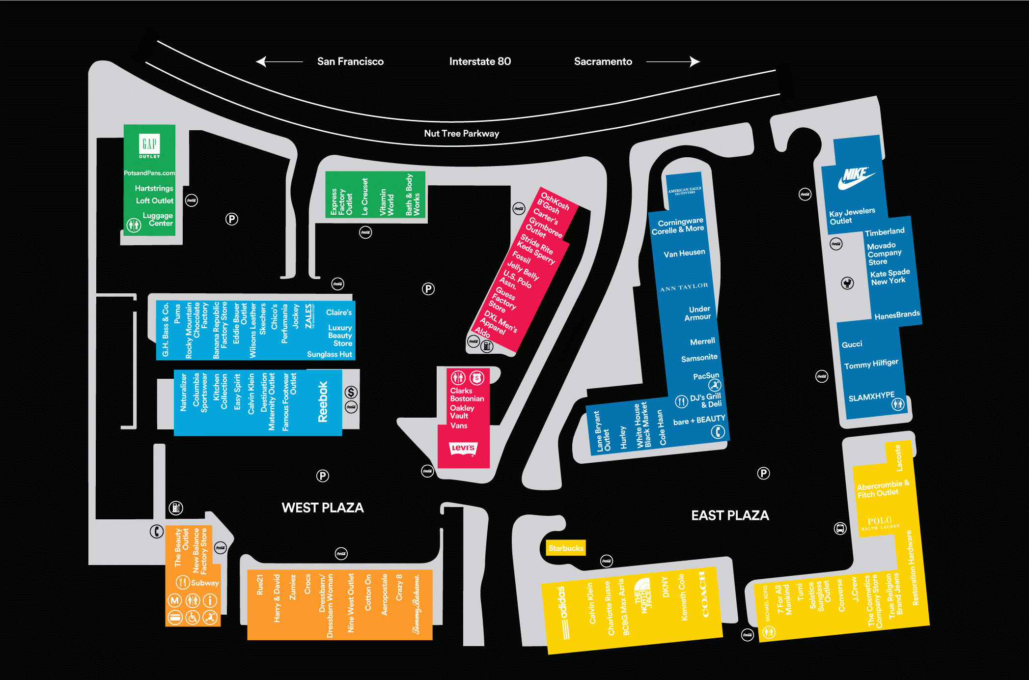 Welcome To Vacaville Premium Outlets® - A Shopping Center In - Outlet California Map