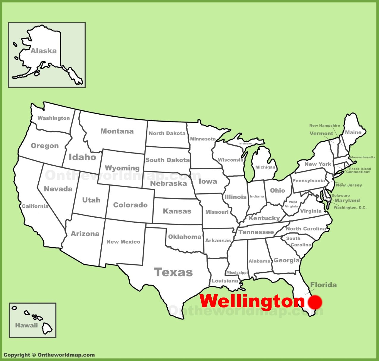 Wellington Location On The U.s. Map - Wellington Florida Map