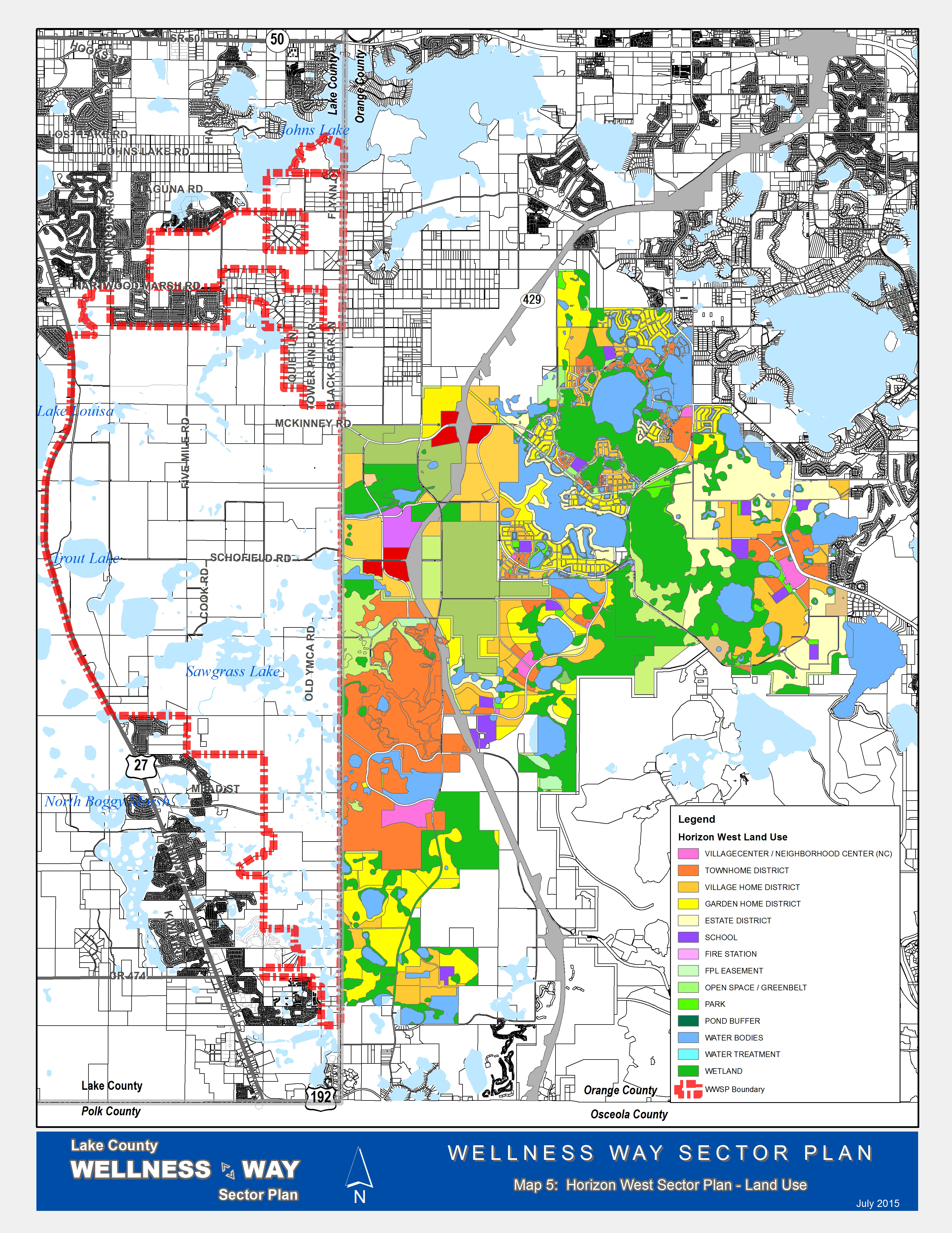 Wellness Way Area Plan - Road Map Of Lake County Florida