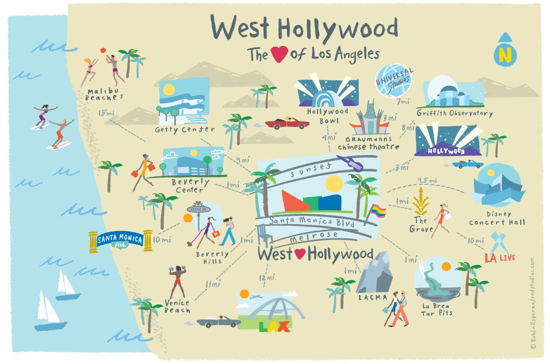 West Hollywood, Ca Guide To Hotels, Shopping, Restaurants, Things To - Map Of West Hollywood California
