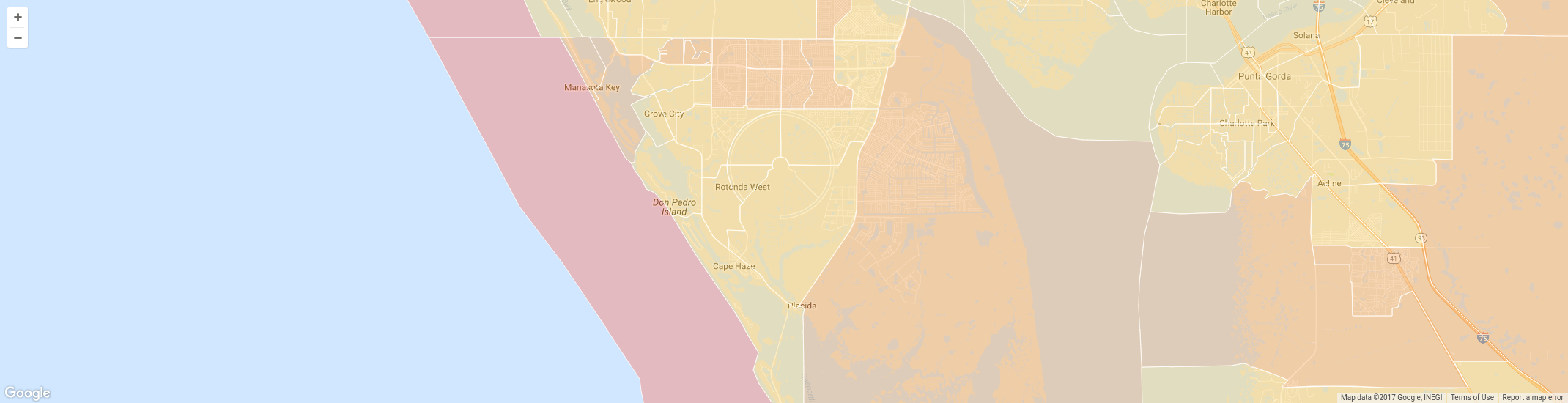 West Naples Rotonda Florida And Area Map - Rotonda Florida Map