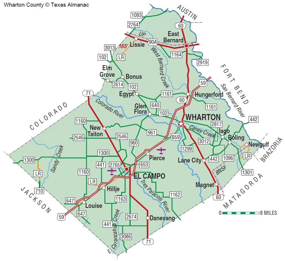 Wharton County | The Handbook Of Texas Online| Texas State - Texas Waterways Map