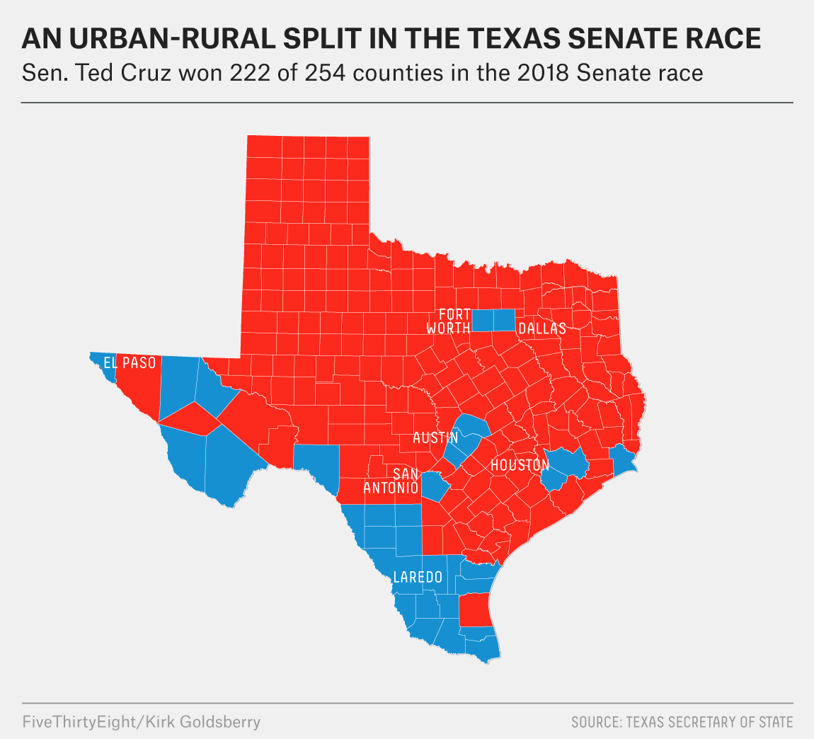 What Really Happened In Texas | Fivethirtyeight - Texas State Senate Map