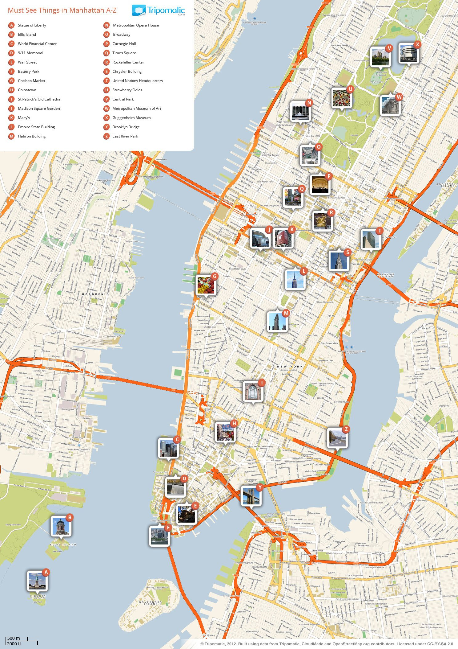 What To See In New York City - Map Of Nyc Attractions Printable