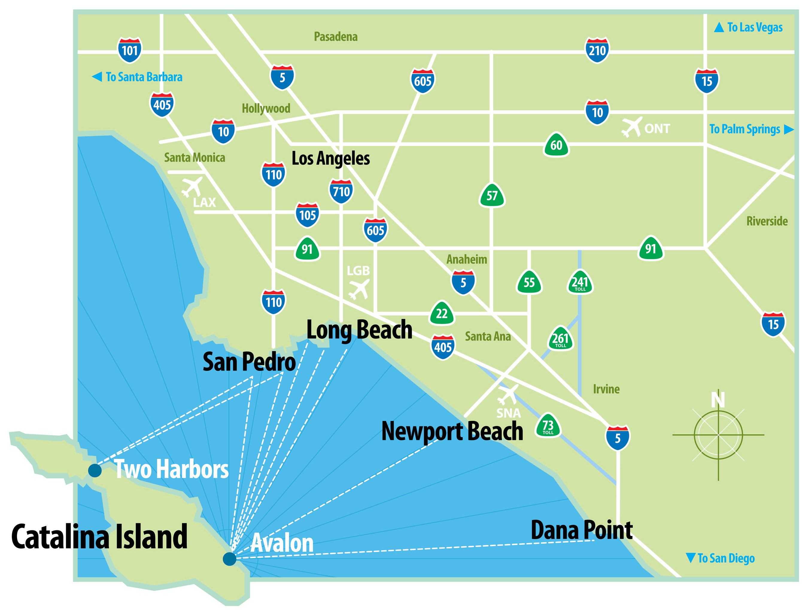 Where Is Catalina Island In Dana Point California Map Map Of - Dana Point California Map