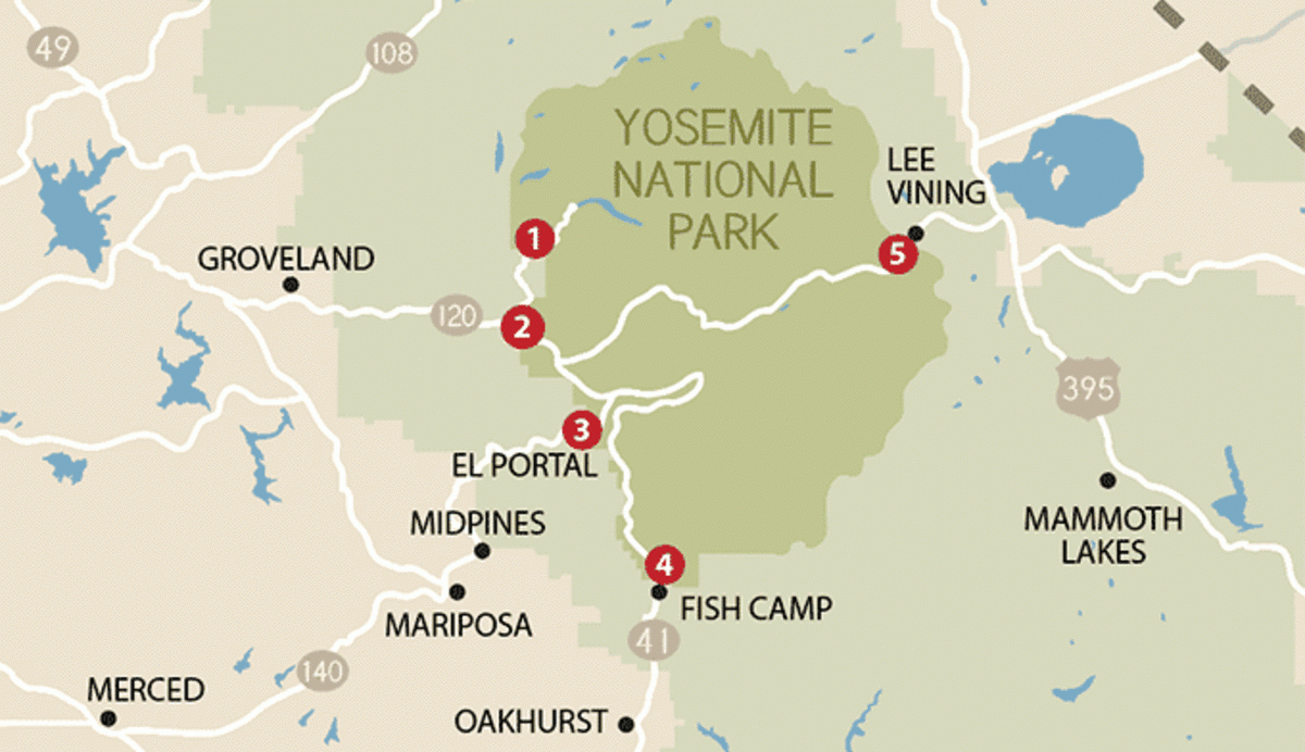 Where Is Yosemite National Park? - My Yosemite Park - Yosemite California Map