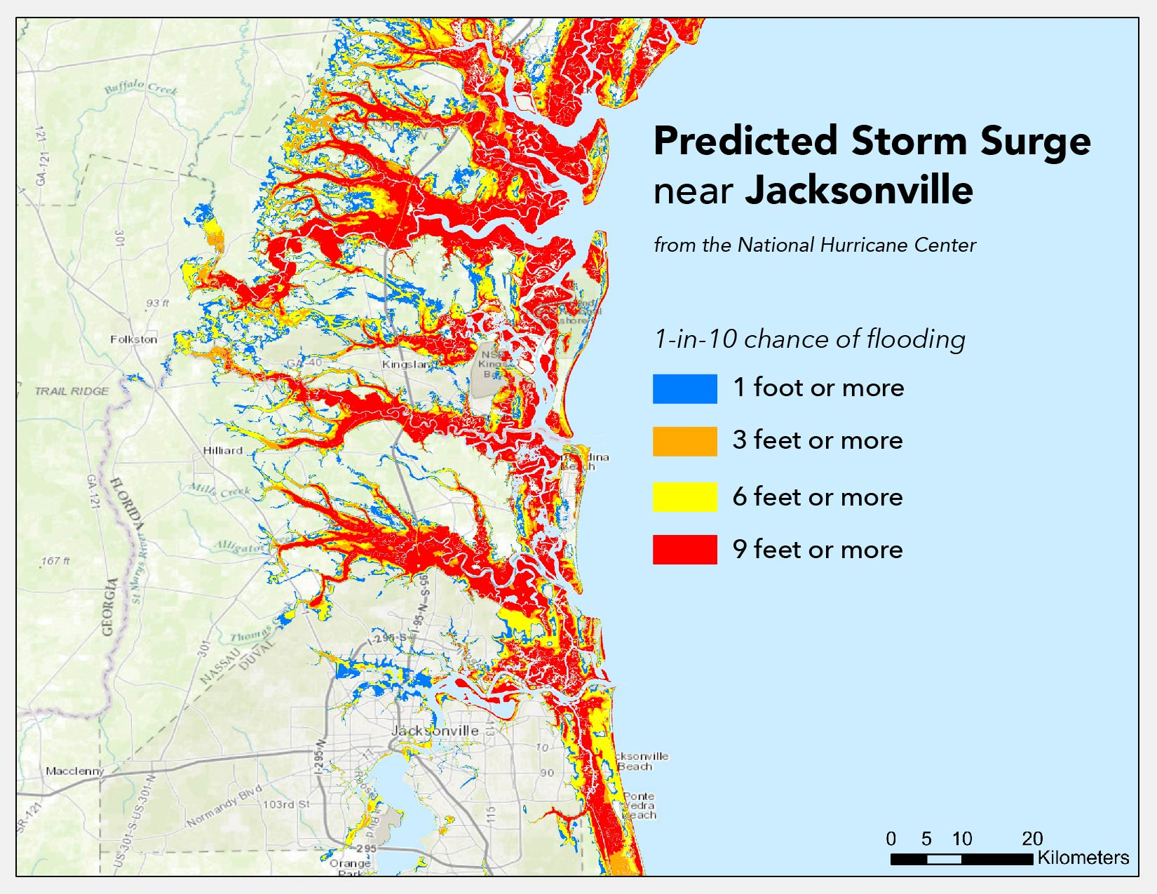 Where Will Hurricane Matthew Cause The Worst Flooding? | Temblor - Flood Insurance Map Florida