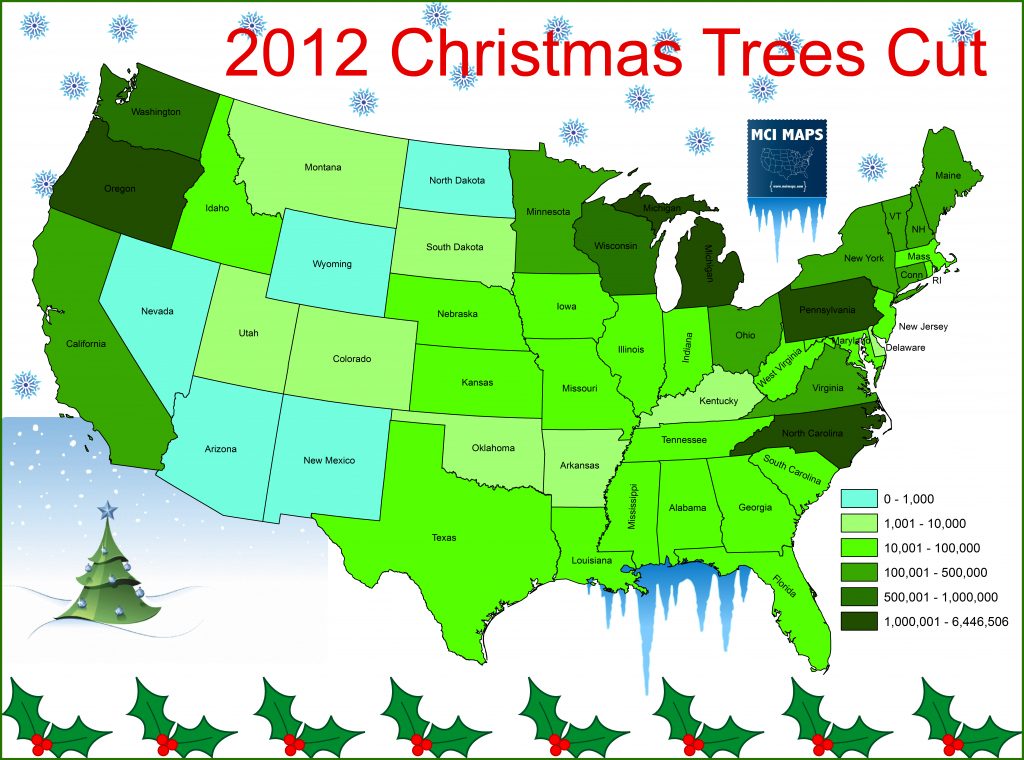 Where Your Christmas Tree Comes From Mci Maps Christmas Florida Map Printable Maps