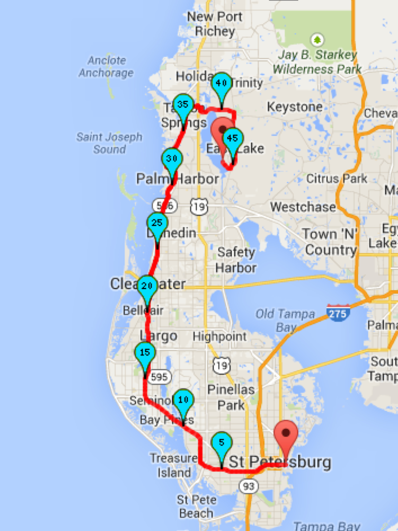 Pinellas County Trail Loop Primary Selection Criteria Pinellas Pinellas County Trail Loop Primary Selection Criteria Pinellas
