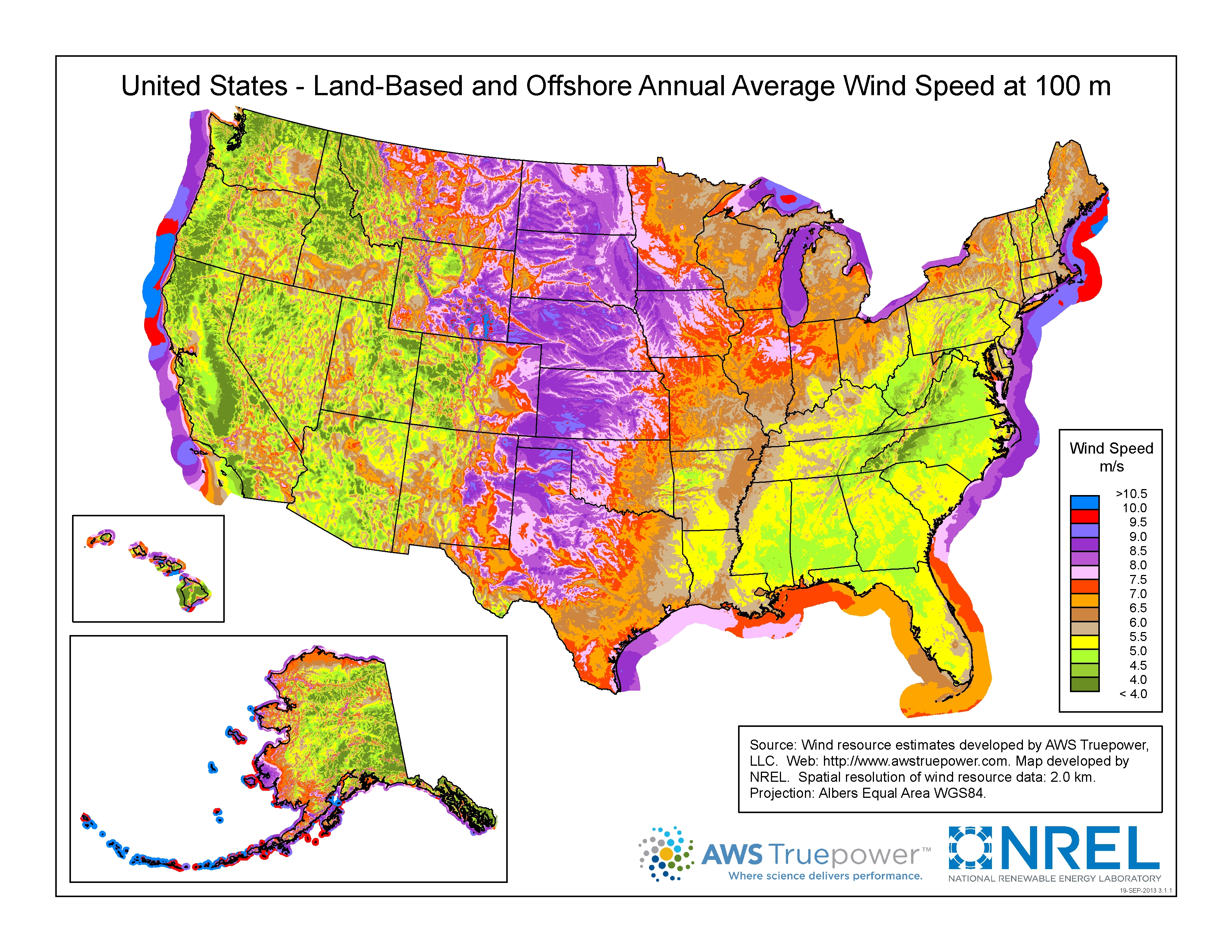 Wind Maps | Geospatial Data Science | Nrel - Florida Wind Zone Map 2017