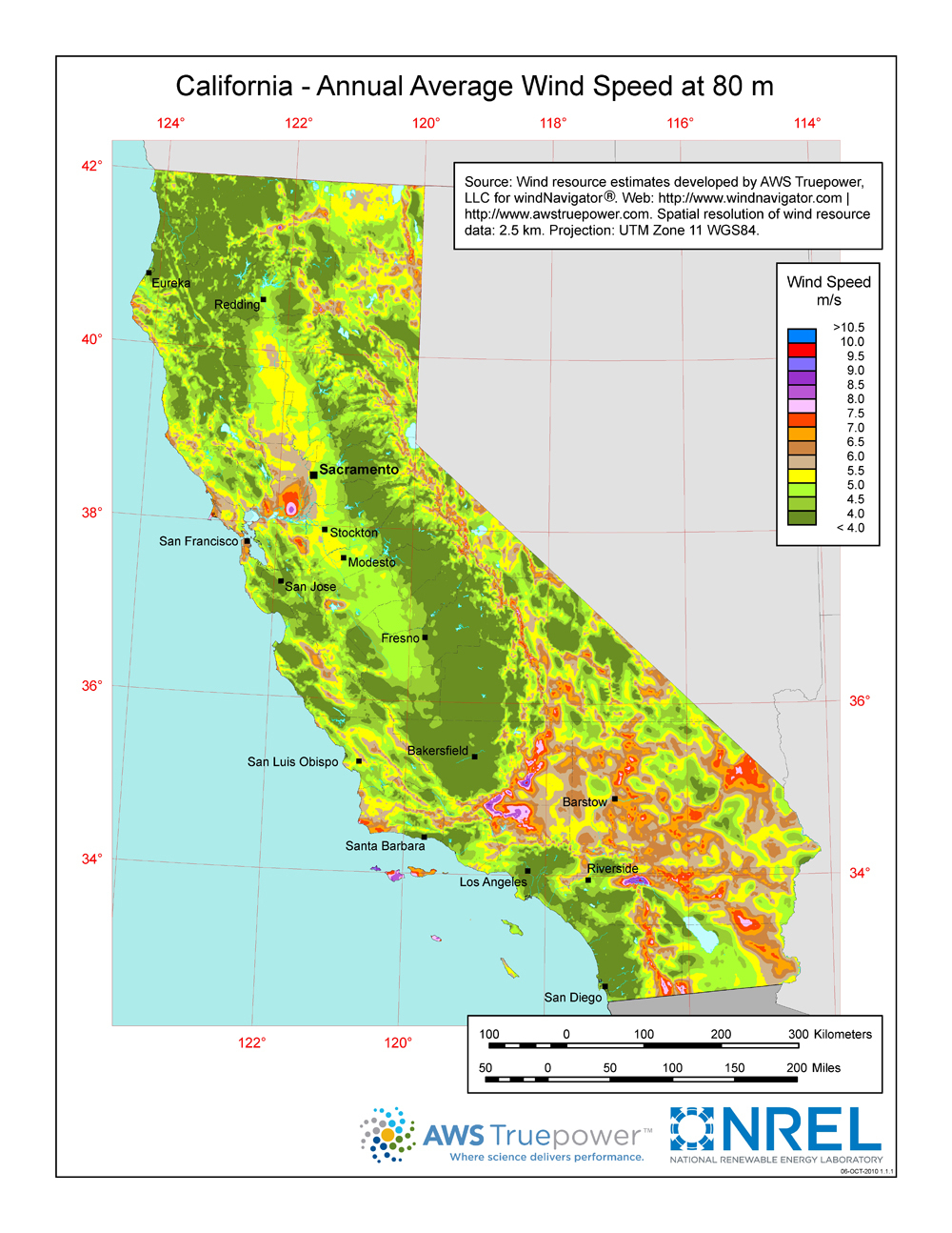 Windexchange: Wind Energy Maps And Data - Real Time Wind Map California